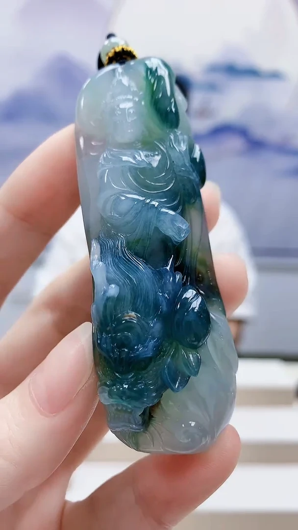 未镶嵌定制翡翠4917ry-毛货挂件24