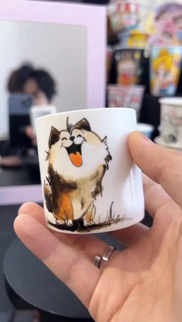 【闪购商品】摆件纯手工手绘陶瓷小杯杯