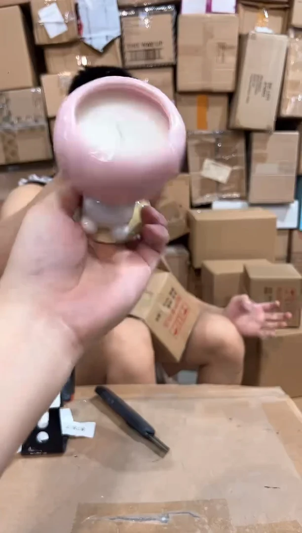 瓷片马克图布粉色香薰没图案