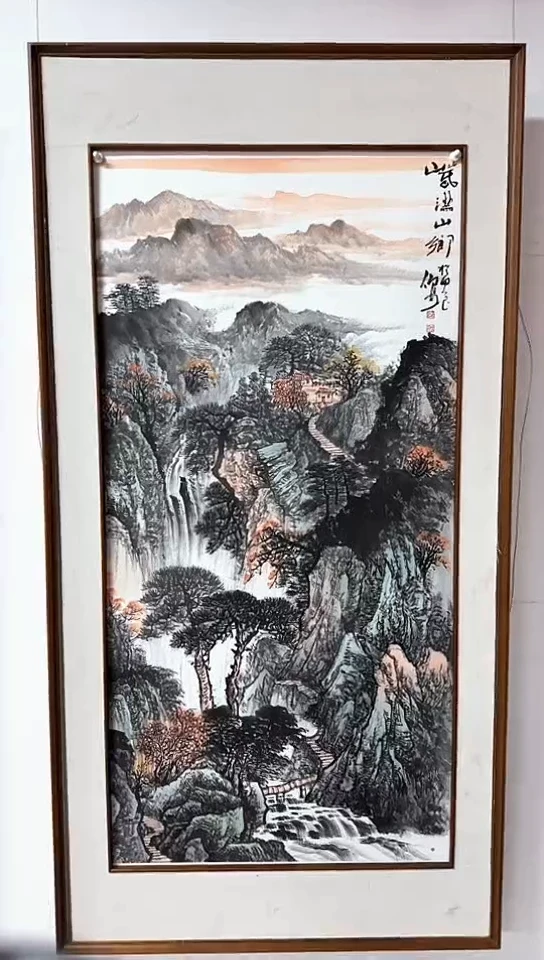 【闪购商品】国画刘伯良8平尺山水-满山乡