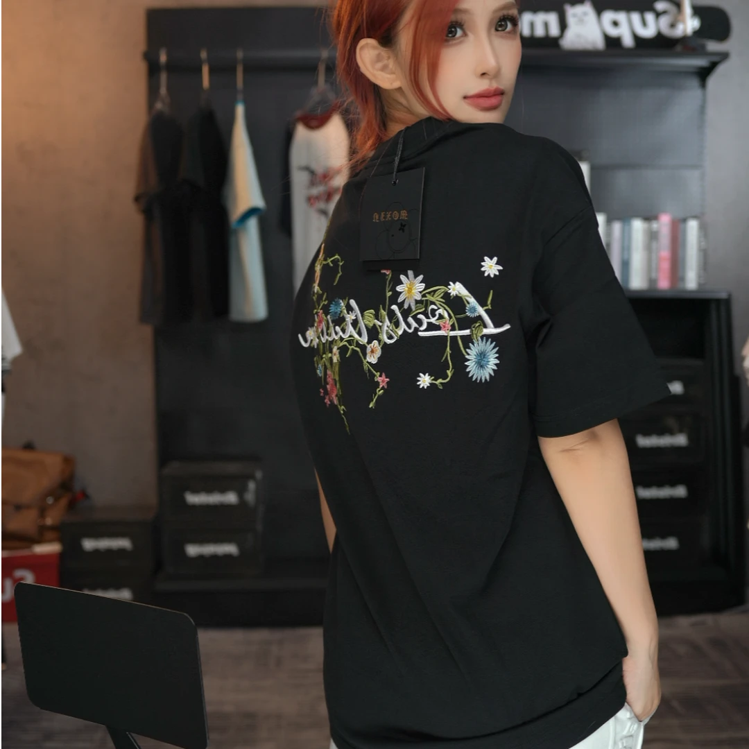 【阿奎高定】2025春夏季新款男士休闲情侣宽松百搭短袖H08