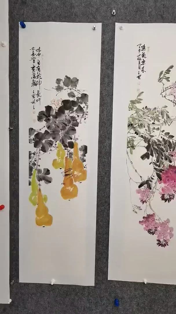 福禄吉祥138*35cm竖幅