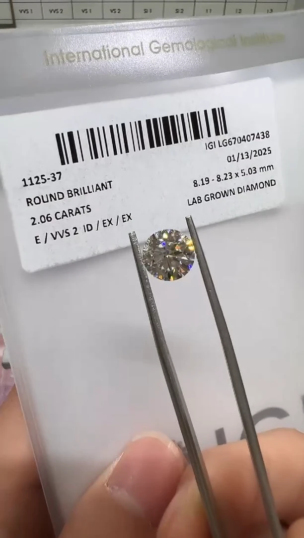 【闪购商品】实验室培育钻石未镶嵌@ 2.06ct 先鉴赏，再定制！