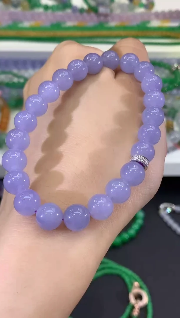 未镶嵌手串翡翠C286紫货有色差多样性一件发货