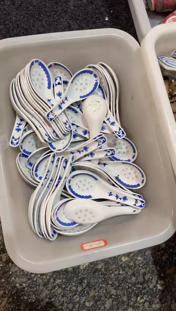 景德镇厂瓷青花玲珑小勺，全部清仓【10个】