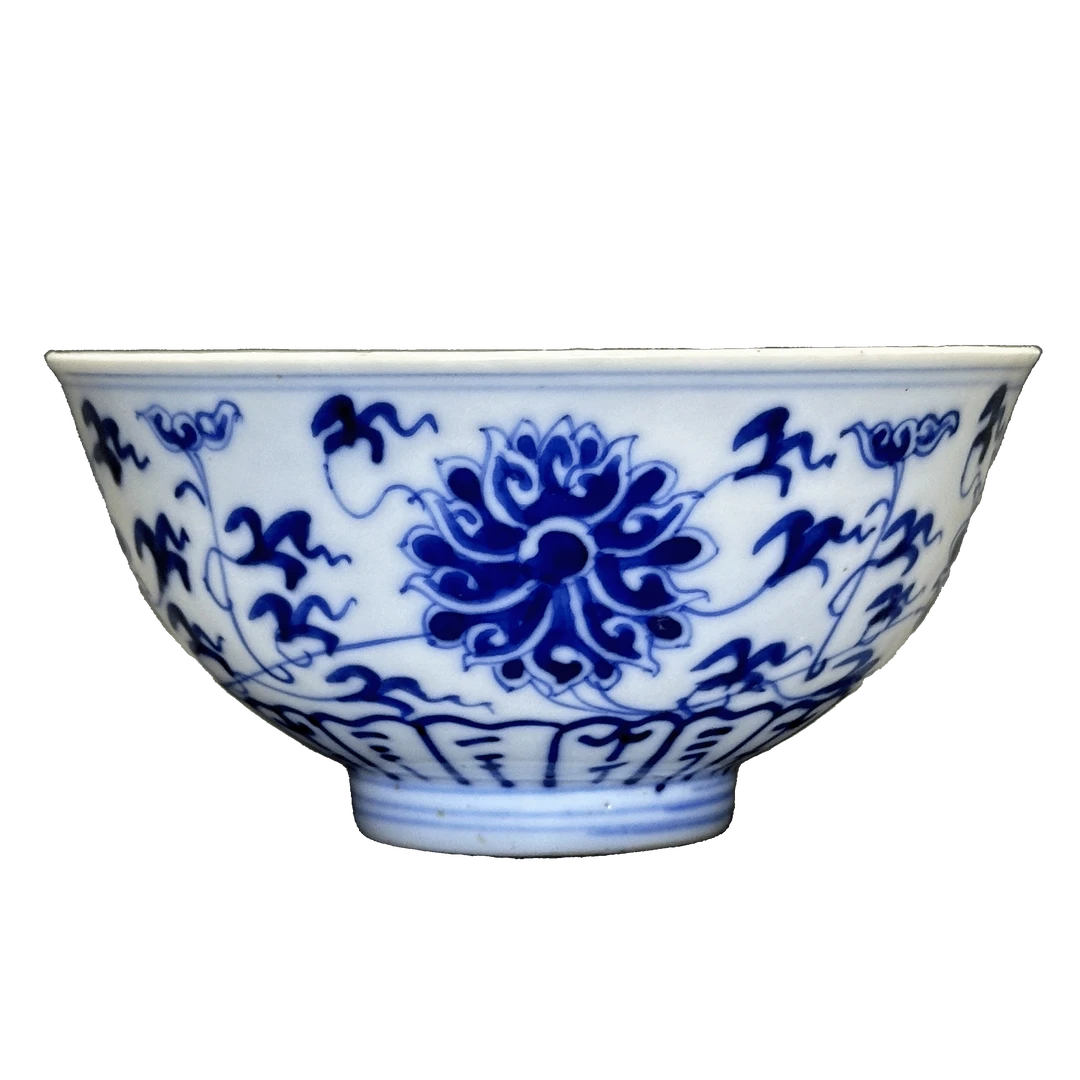 25321660y青花缠枝莲纹碗