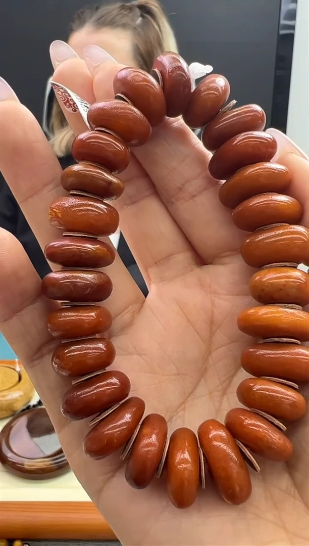 【闪购商品】琥珀手链未镶嵌124秒拍号