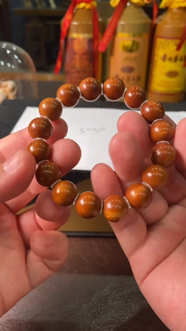 橄榄核手串/手链06-1.3铁核光珠一条