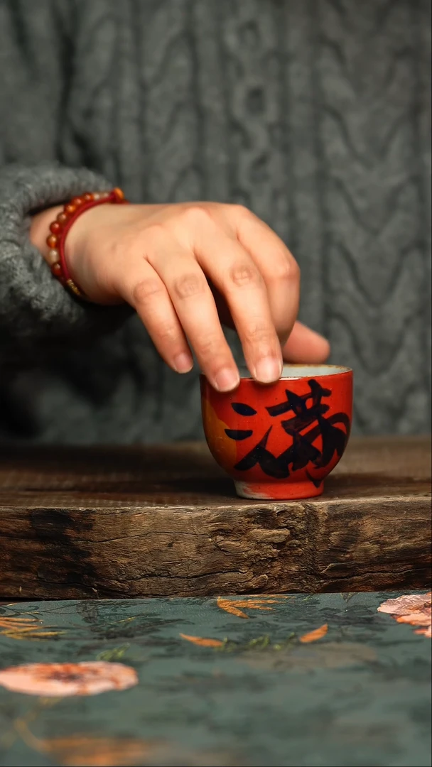 【闪购商品】杯杯釉下彩手工手绘同款陶器