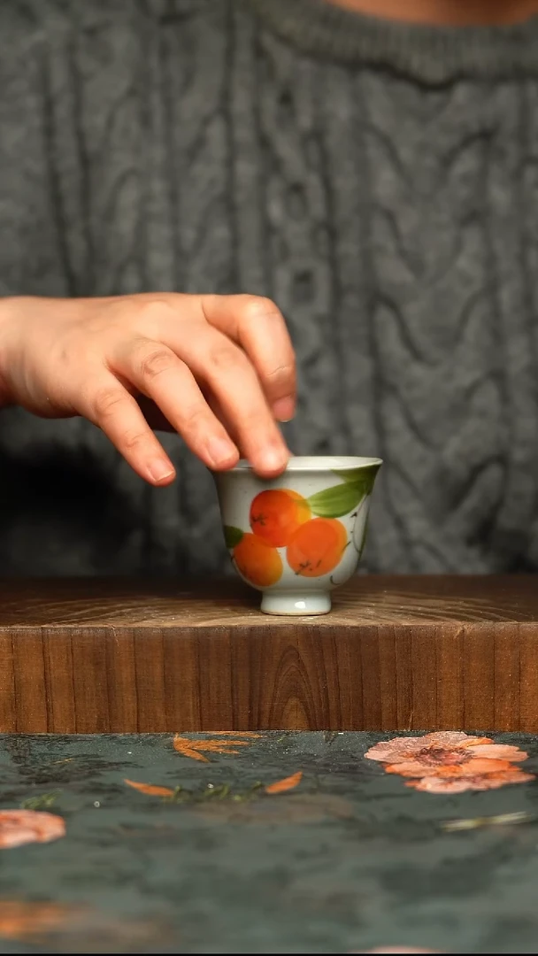 杯釉下彩手工手绘同款陶器