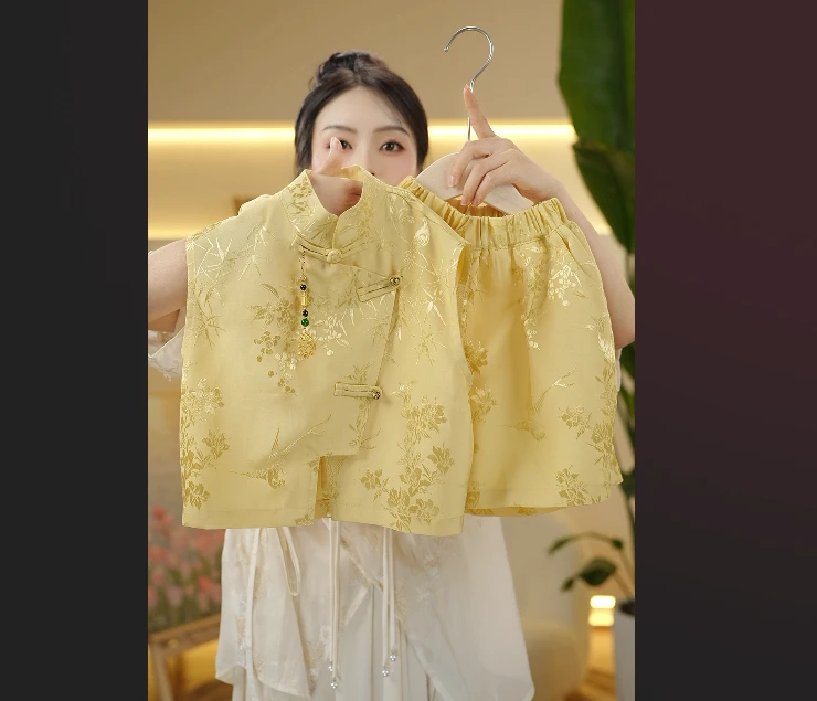 2025气质新中式夏季复古古风中国风明制立领民国风绣花汉服59218