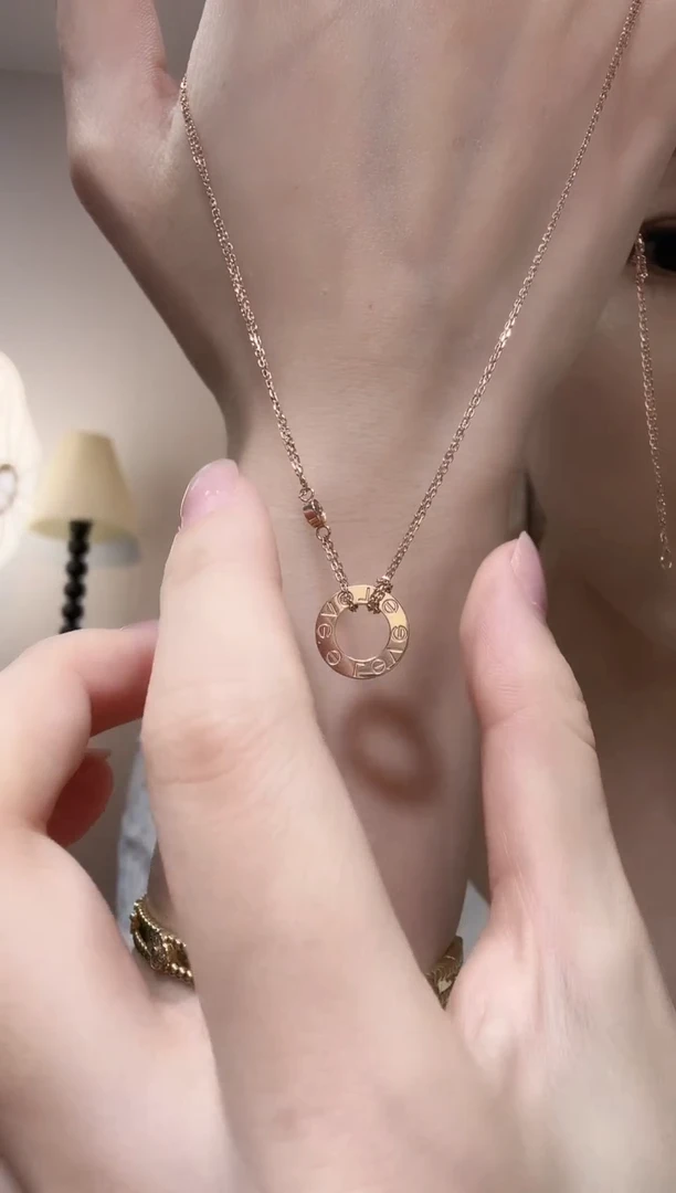 套链18K金镶嵌钻石小饼套链GHJ