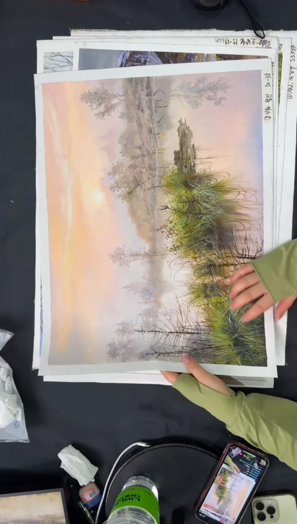 油画【新品含装裱】朝鲜画家原创手绘油画作品