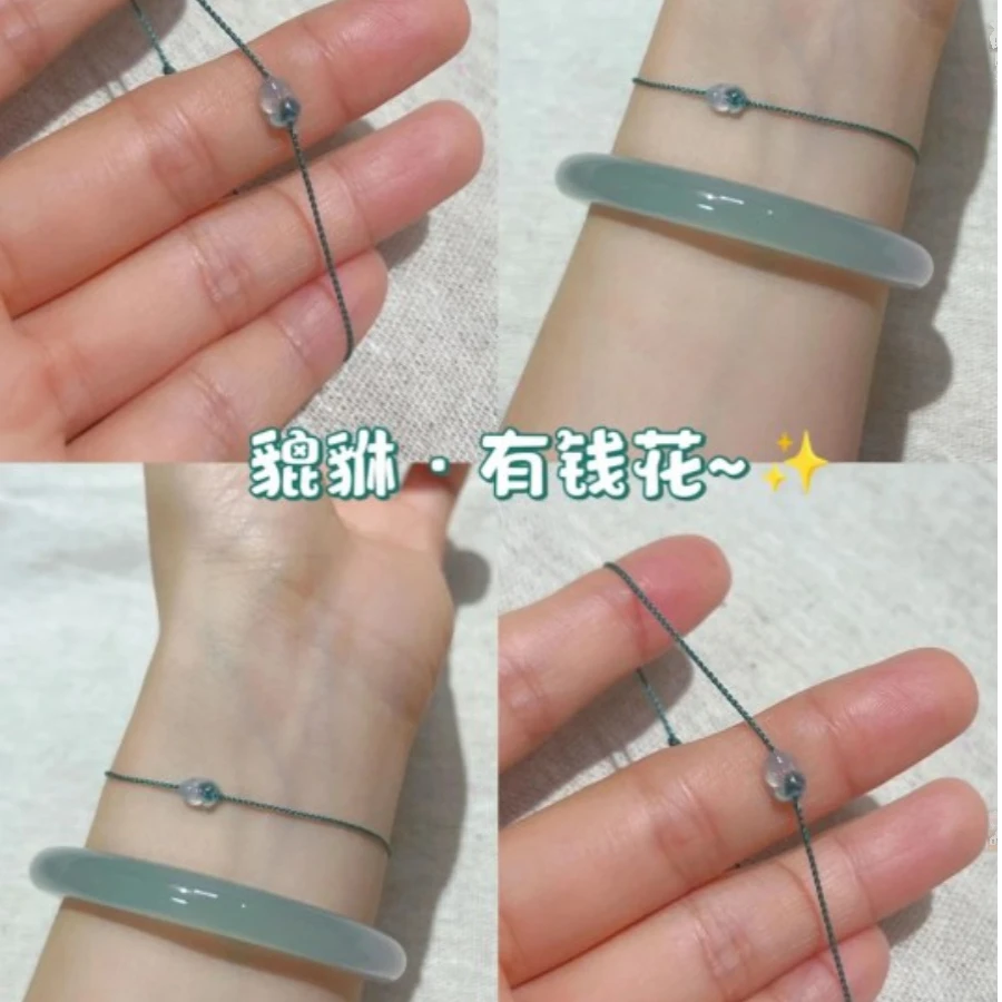 铜合金手链 小貔貅有钱花手绳显白小众编织古风变色温柔闺蜜二人
