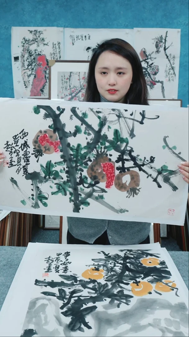 【闪购商品】国画郑志超老师四尺三开