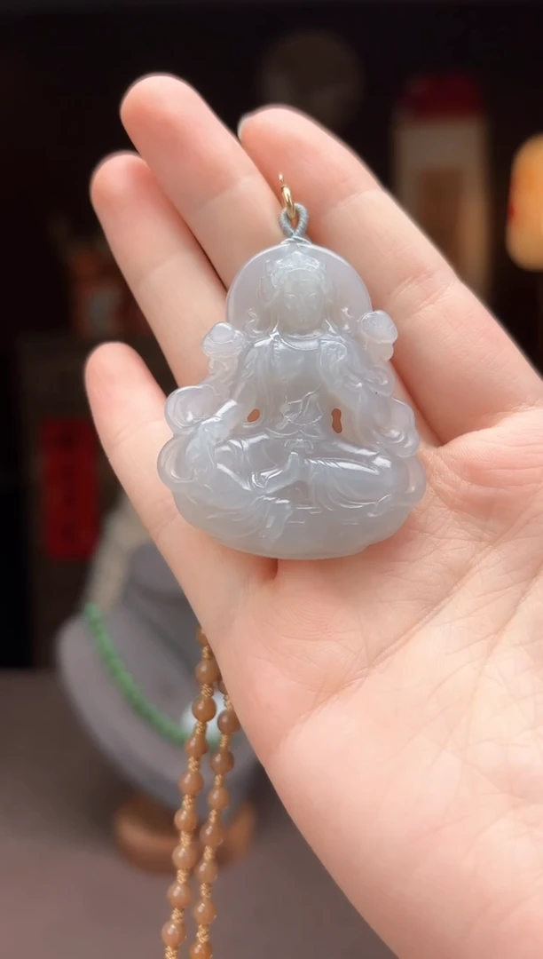 【闪购商品】和田玉未镶嵌MN20-烟紫度母-