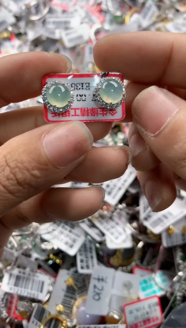 银S925镶嵌戒指翡翠444    10