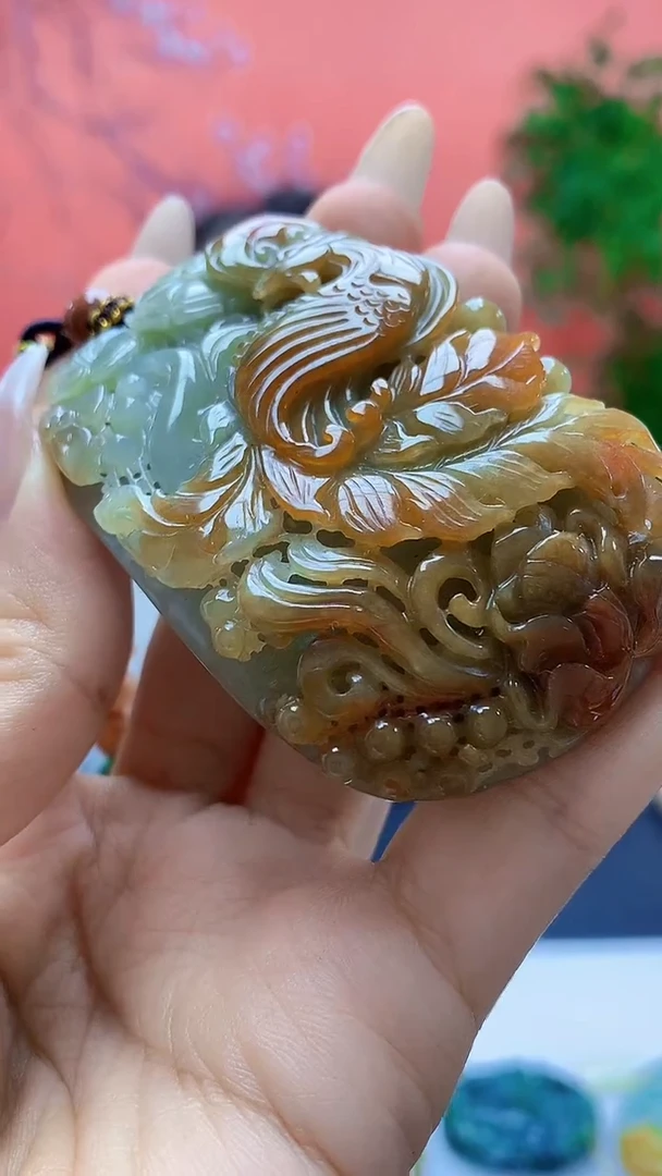 未镶嵌定制翡翠3099ty-毛货挂件50
