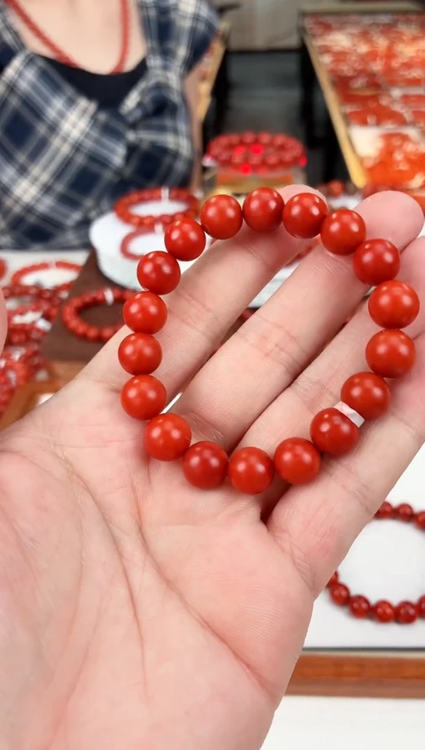 南红玛瑙保山哑光手串10+未镶嵌一个/条