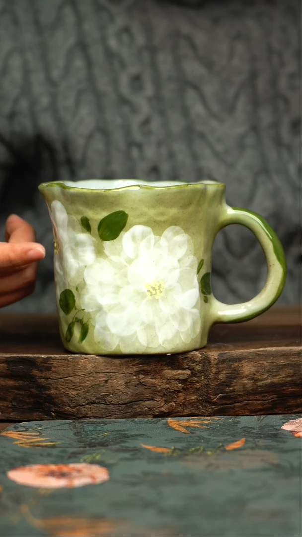 【闪购商品】杯釉下彩手工手绘同款陶器