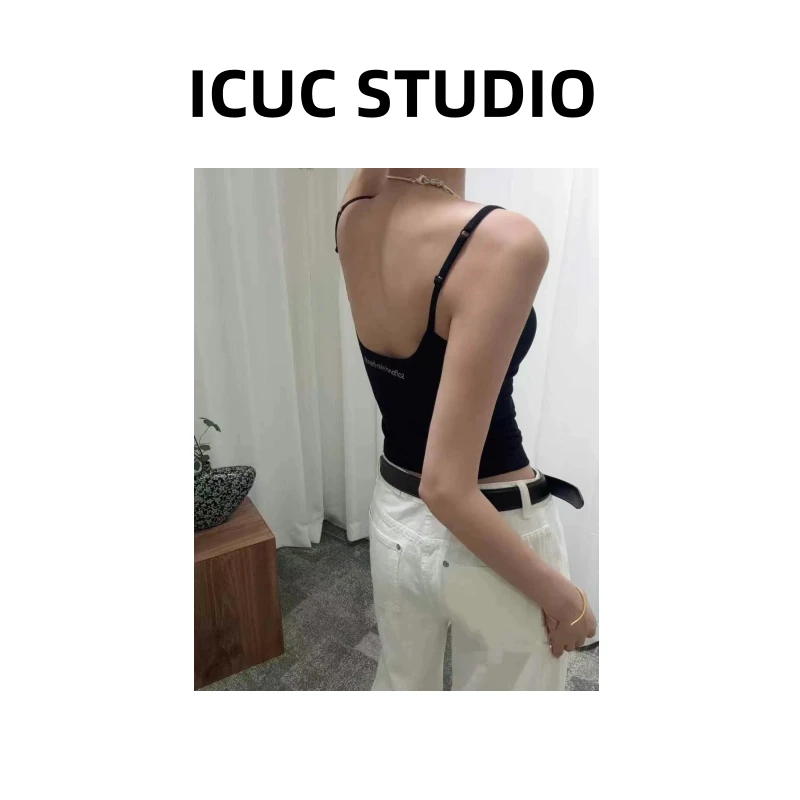 ICUC STUDIO-【后背字母吊带背心】高级感内搭外穿美背3215