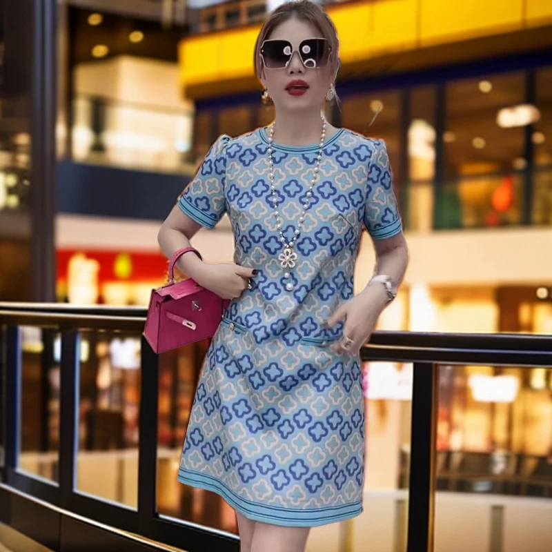 2025新款时尚百搭收腰显瘦气质优雅名媛轻奢辣妈小香风女装连衣裙