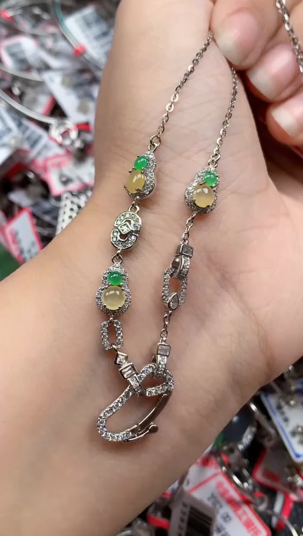 银S925镶嵌戒指翡翠天然A货缅甸翡翠