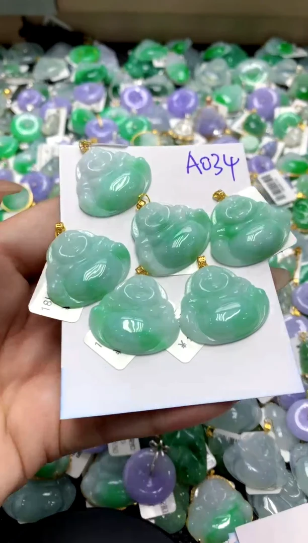 【闪购商品】翡翠颈饰18K金镶嵌11111111（多样性发其一）