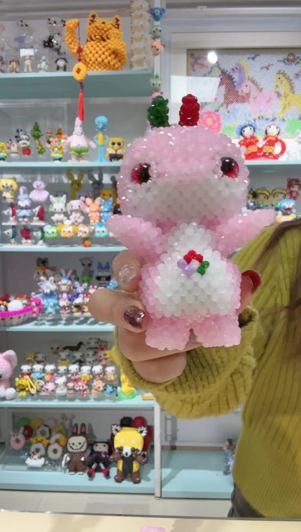 玻璃2501卡4水晶材料包1套粉豚豚