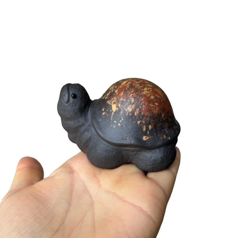 宜兴紫砂摆件茶宠可爱茶玩手把件把玩小茶宠个性乌龟创意创意精美