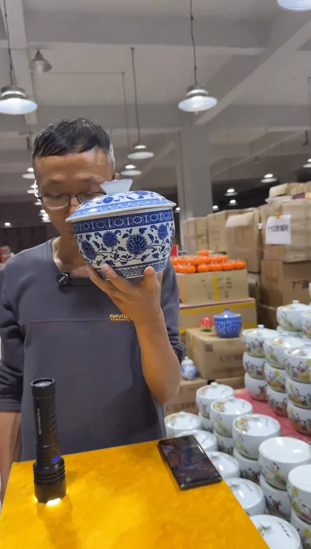 瓷片景德镇陶瓷猪油罐