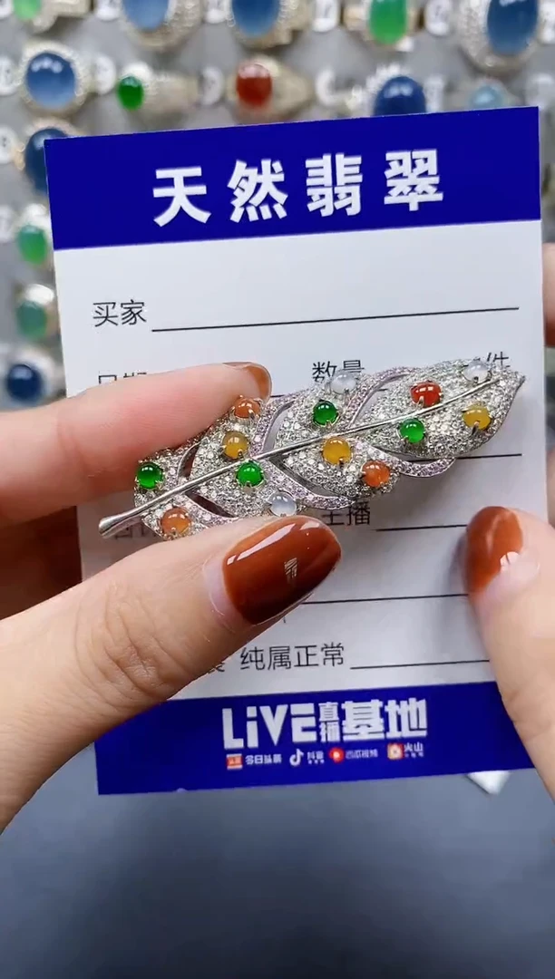 翡翠银S925镶嵌颈饰241