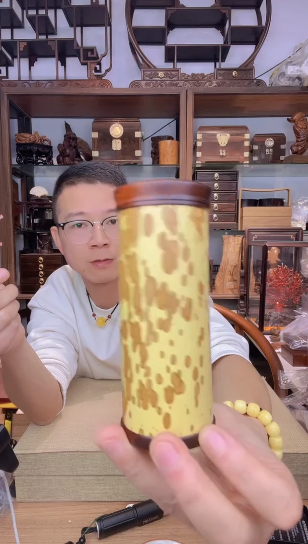 乌木类书架702斑竹茶叶罐