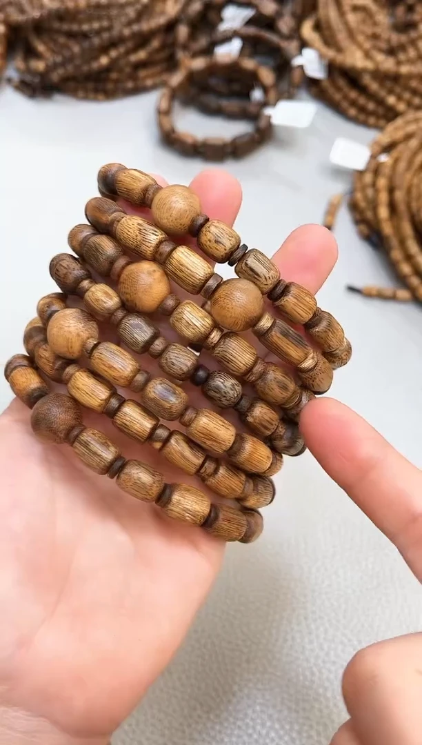 沉香手串棋楠红金猊土埋料女款随型单圈多样性发其一