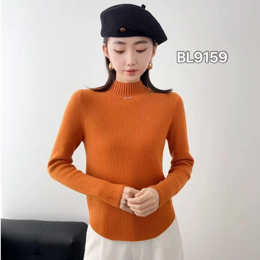【自由秀】中领一体绒针织毛衣9159
