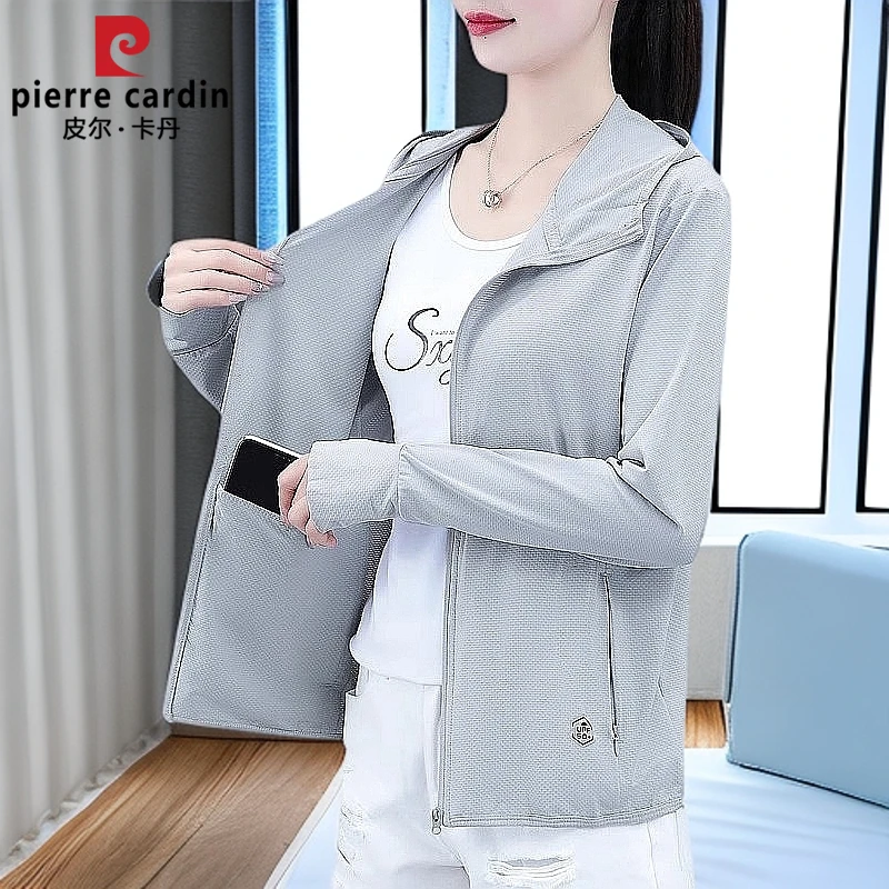 皮尔卡丹冰丝防晒衣女夏季2025新款防紫外线轻薄款外套妈妈防晒服