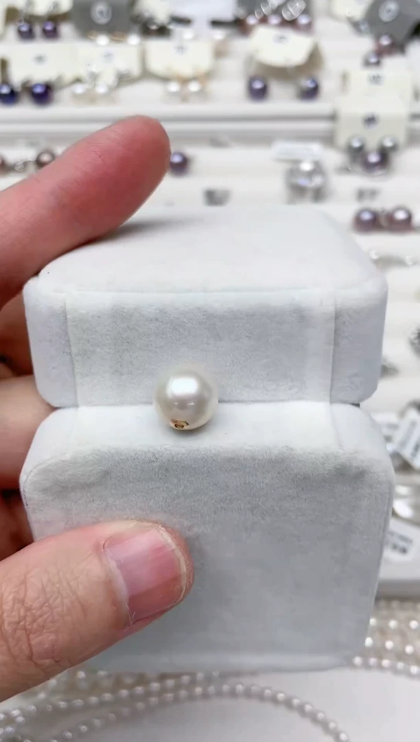 【闪购商品】淡水珍珠吊坠(不含链)18K金镶嵌吊坠