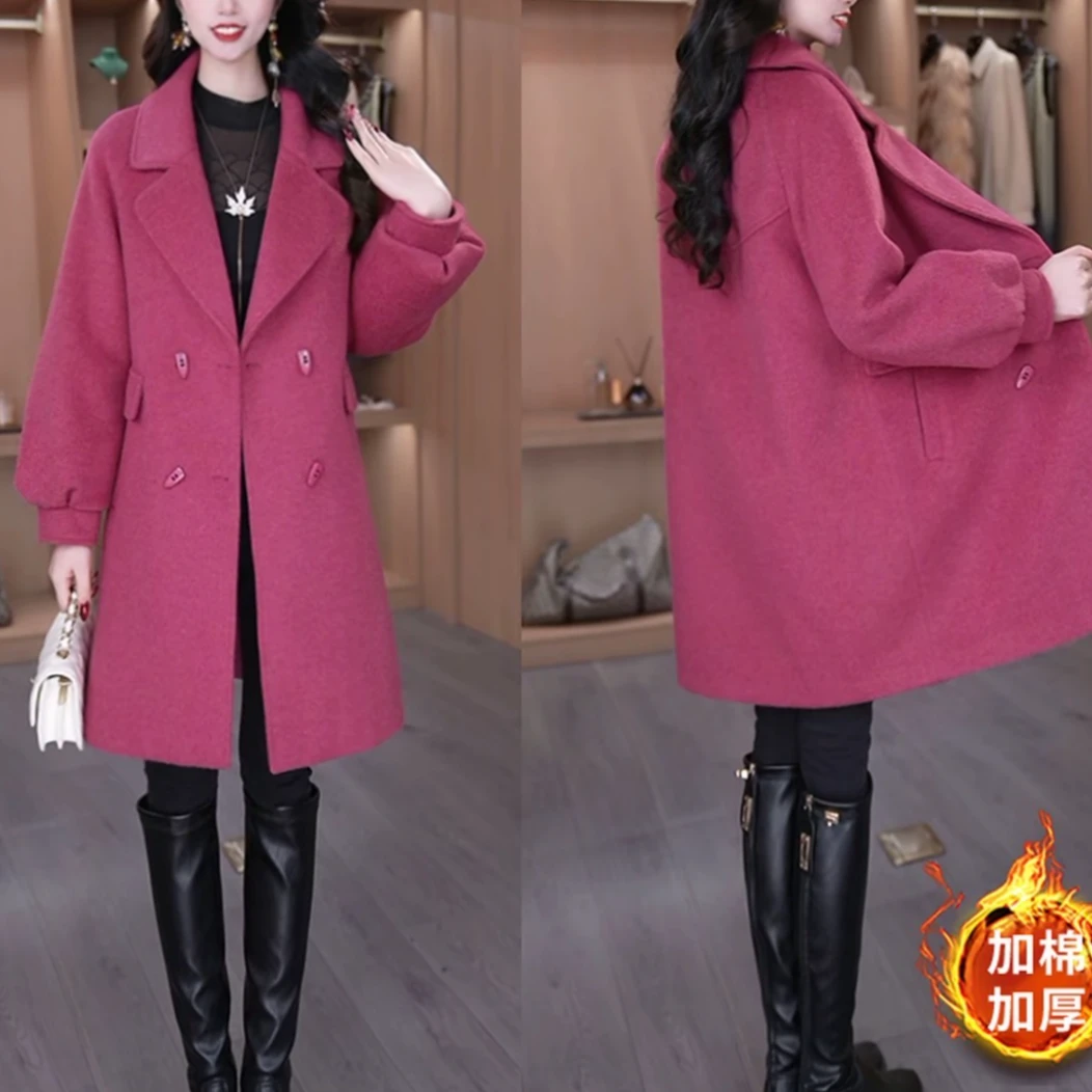 琪琪新款气质时尚大气减龄休闲收腰显瘦韩版加棉外套 JX1848-8