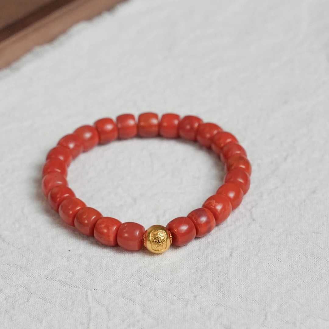 MUJINN原创「锦绣」南红老型珠手链手串