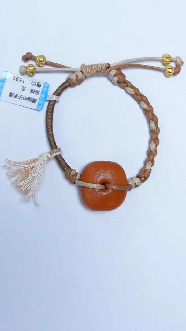 手链琥珀未镶嵌老蜡扣子手绳