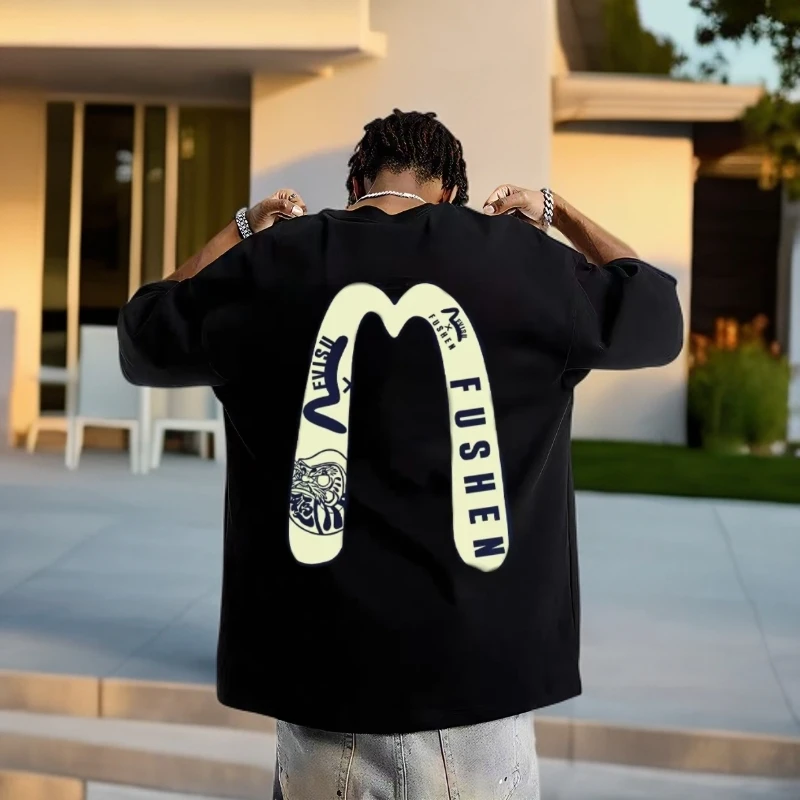 官方旗舰夏季oversize重磅纯棉短袖t恤男女情侣XFUSHENFVISU