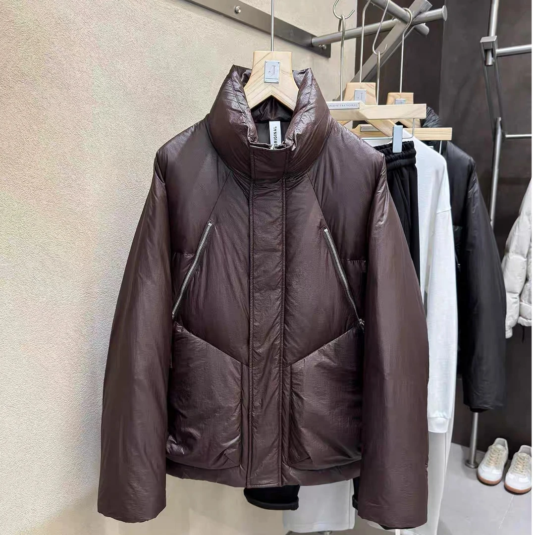 羽绒服男士冬季立领外套短款潮牌夹克男新款潮流2471