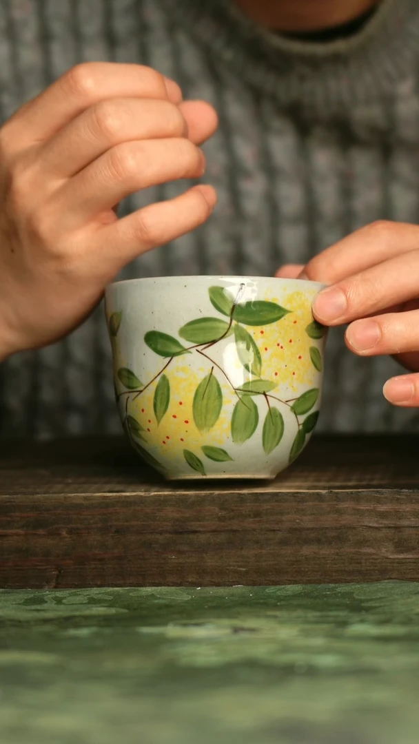 陶瓷青诗集手工手绘瓷器