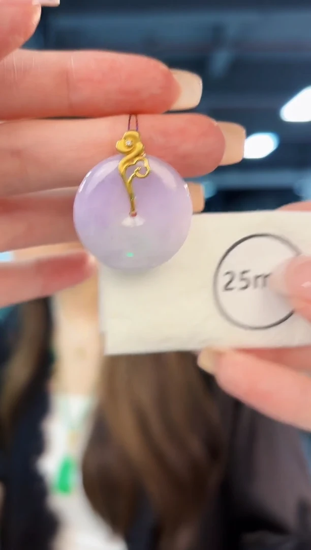 翡翠18K金镶嵌颈饰 缅料A货/支持复检/一件