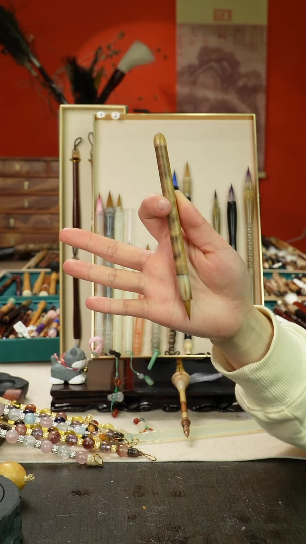 6号孤品高货毛笔链接 清水试笔 蘸墨不退