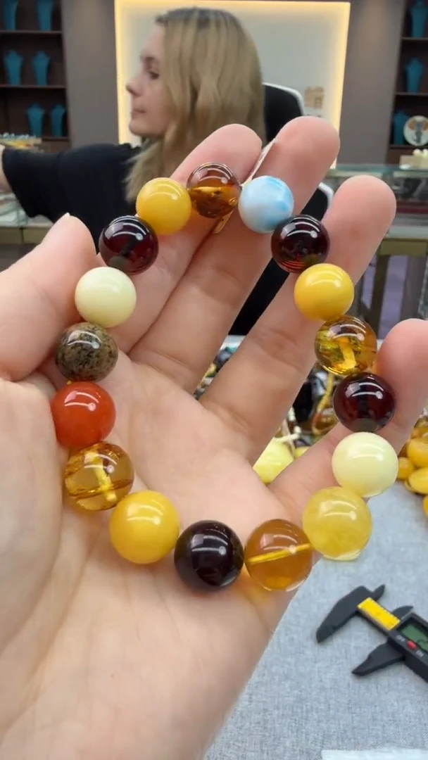 手链琥珀未镶嵌69号秒拍 假一罚三