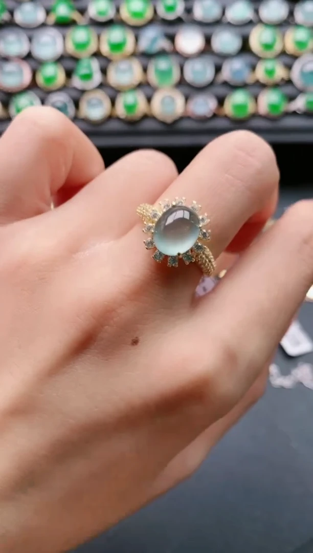 【闪购商品】翡翠戒指银S925镶嵌11111