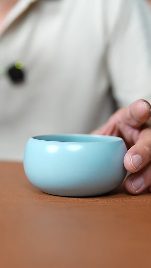 瓷片仿古宋臻纯手工大禅定杯微瑕