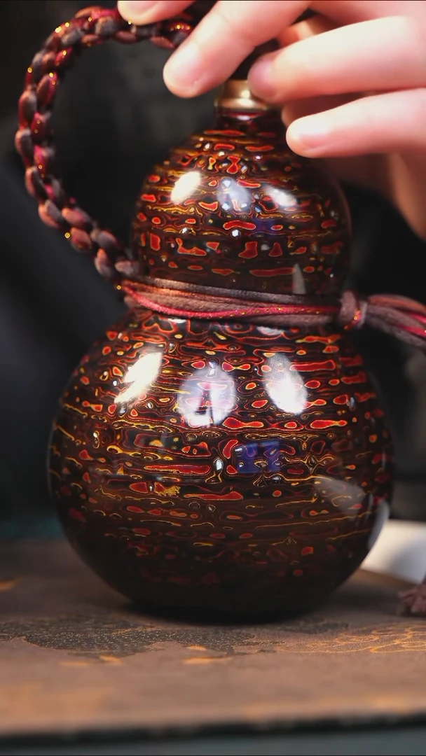 【闪购商品】YP243漆艺酒葫芦不包手串及旋转底座