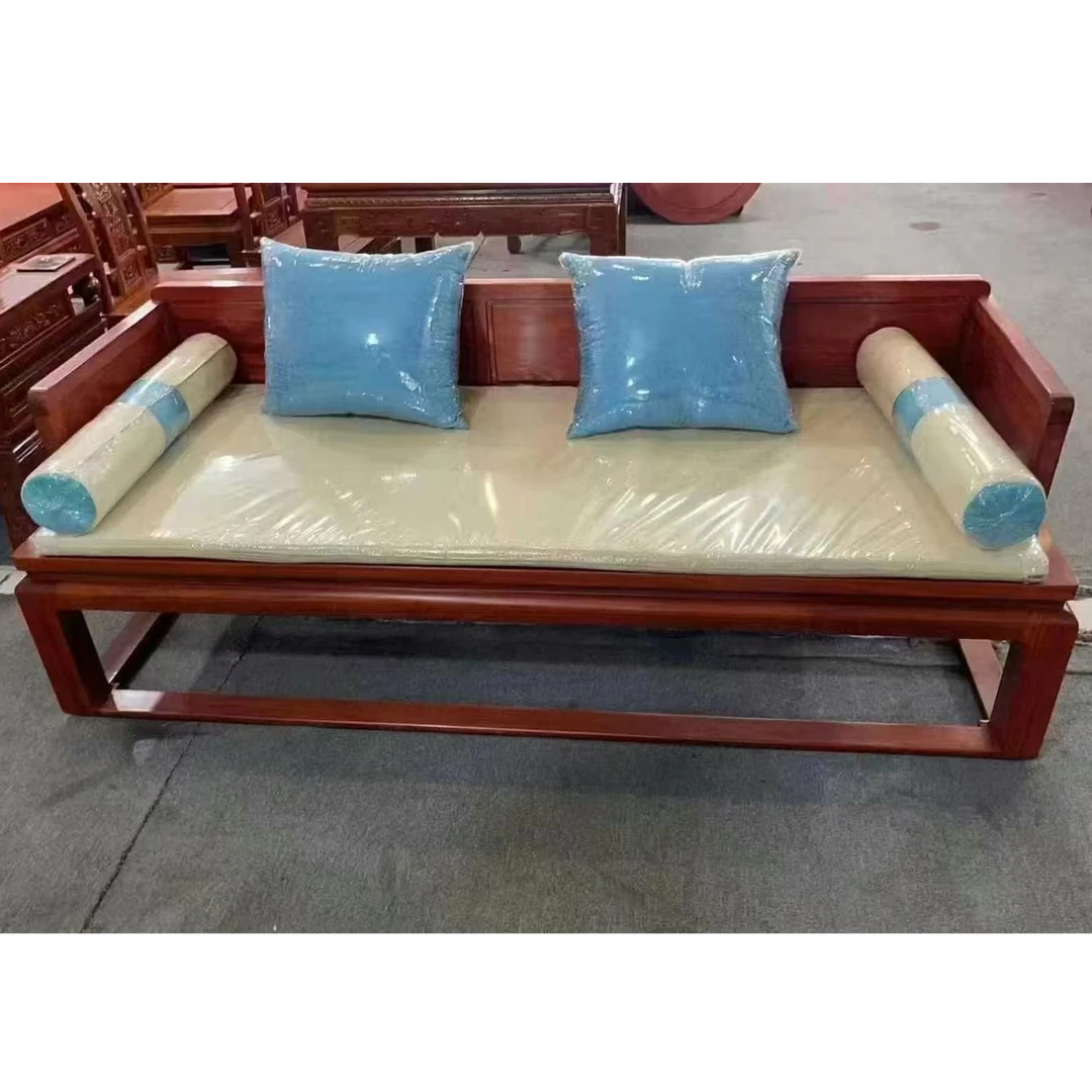 全实木罗汉床儿童婴儿床环保家用古典紫檀禅意沙发床 2米长